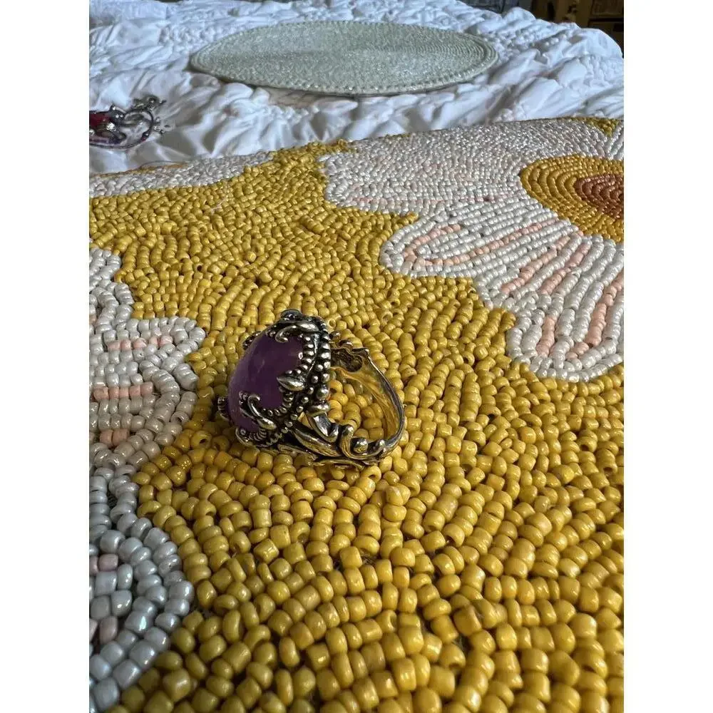 Carolyn Pollack Relios Sterling Silver Oval Charoite Ring Size 9 - Picture 6 of 8